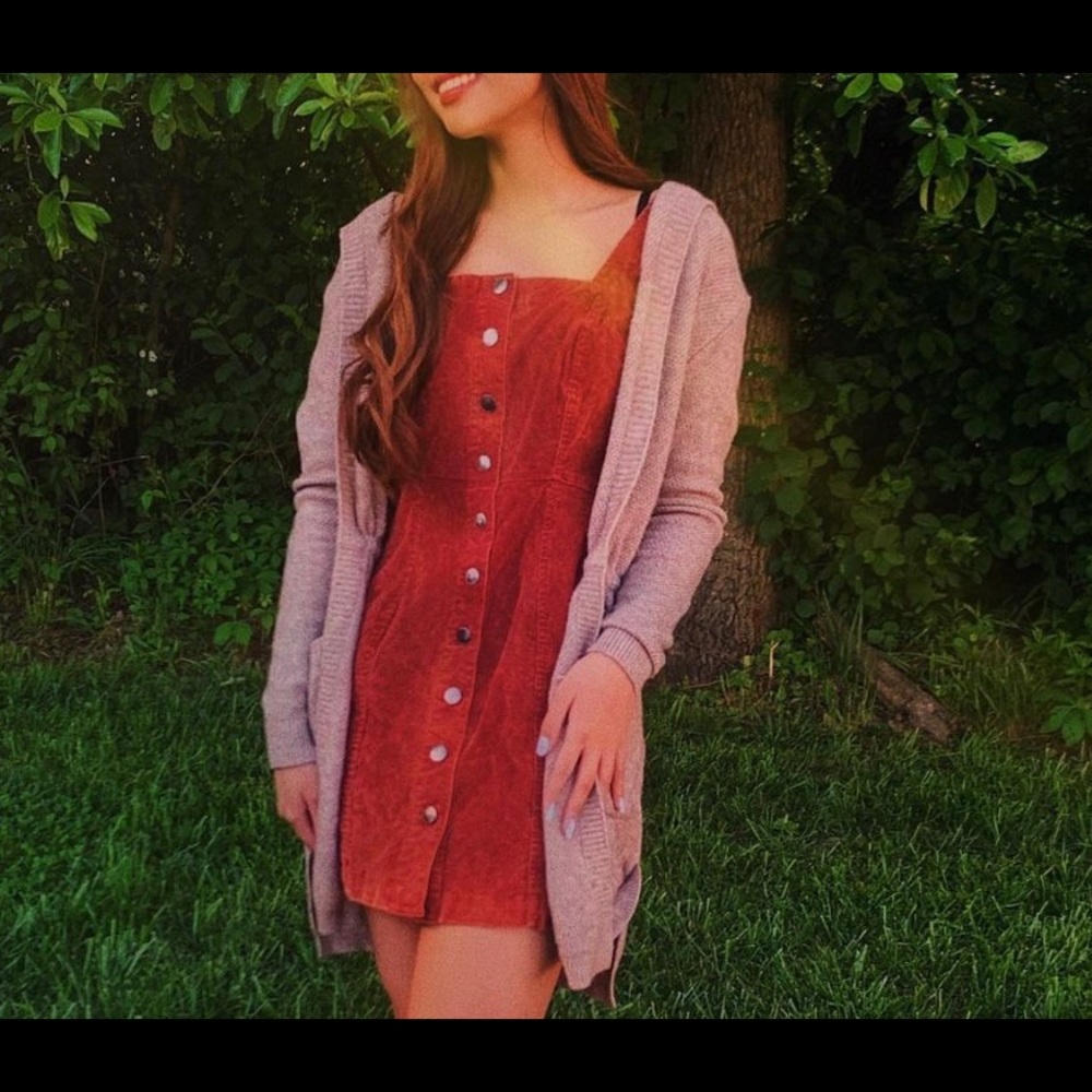 Aeropostale Corduroy Button-Front Dress